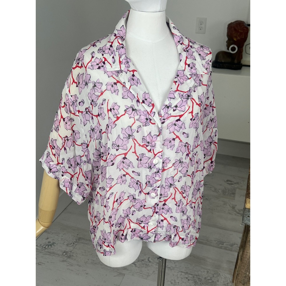 Rag & Bone Sheer Button Up Blouse
